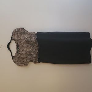 Tahari animal print belted dress